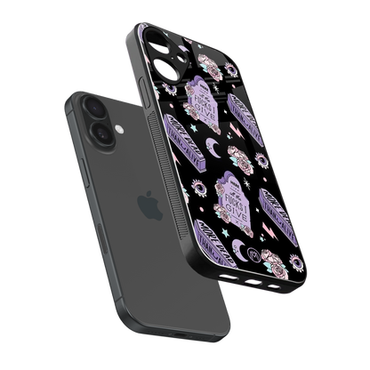 ghostly presence back phone cover | glass case for iphone 16 plus