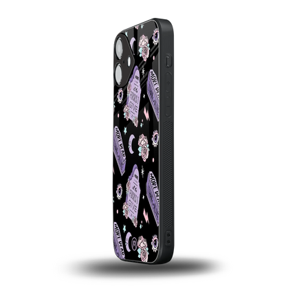 ghostly presence back phone cover | glass case for iphone 16 plus