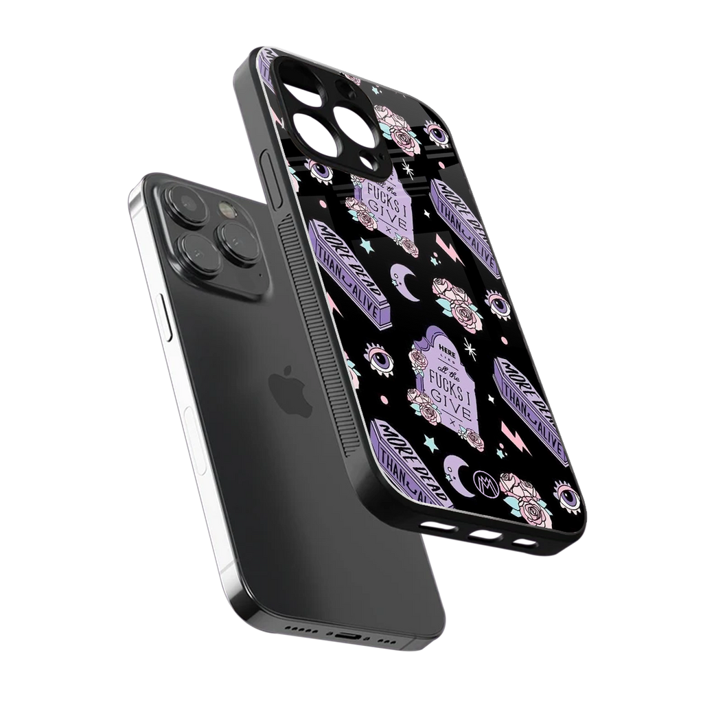 ghostly presence back phone cover | glass case for iphone 16 pro max