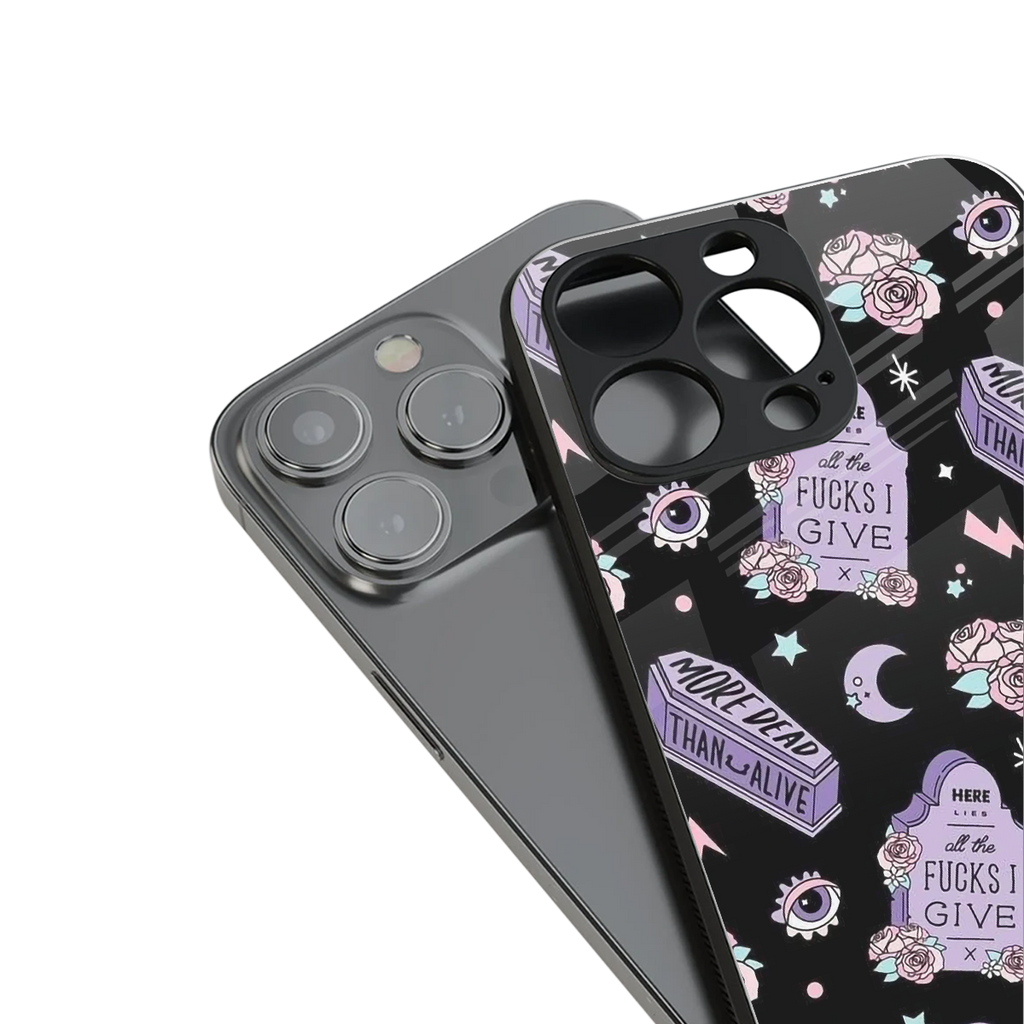ghostly presence back phone cover | glass case for iphone 16 plus