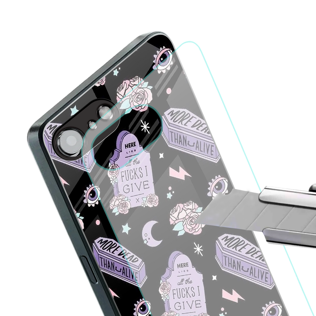 ghostly presence back phone cover | glass case for iphone 16e