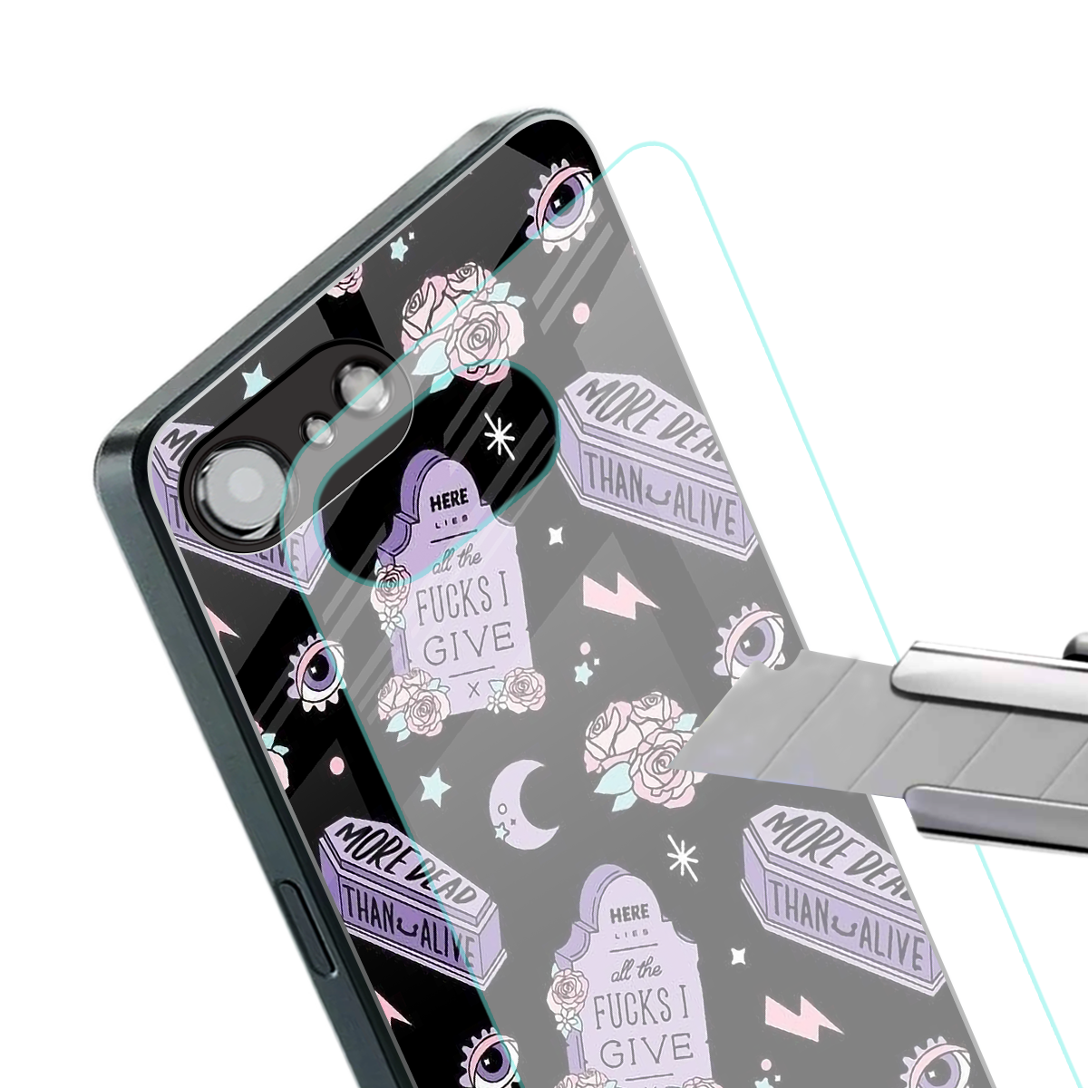 ghostly presence back phone cover | glass case for iphone 16e