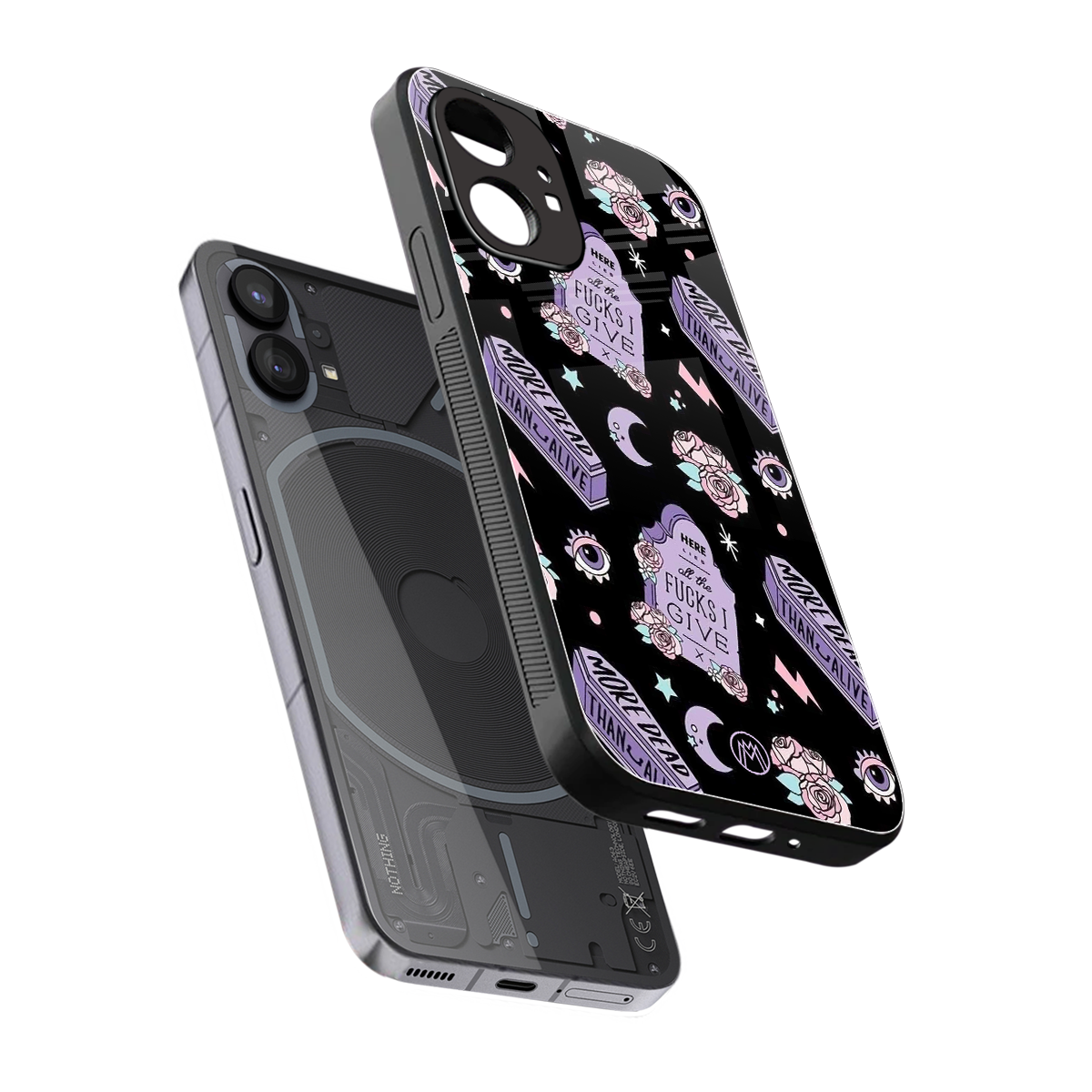ghostly presence back phone cover | glass case for nothing phone 1