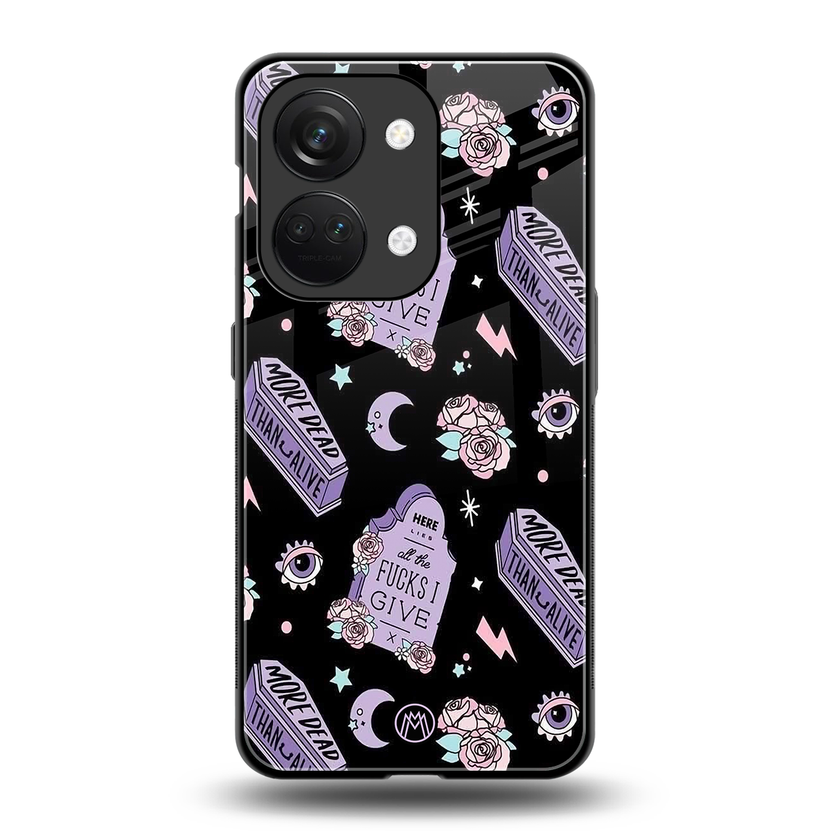 ghostly presence back phone cover | glass case for oneplus nord 3