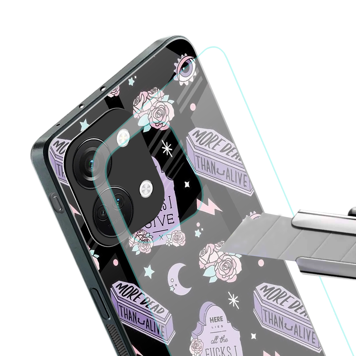 ghostly presence back phone cover | glass case for oneplus nord 3