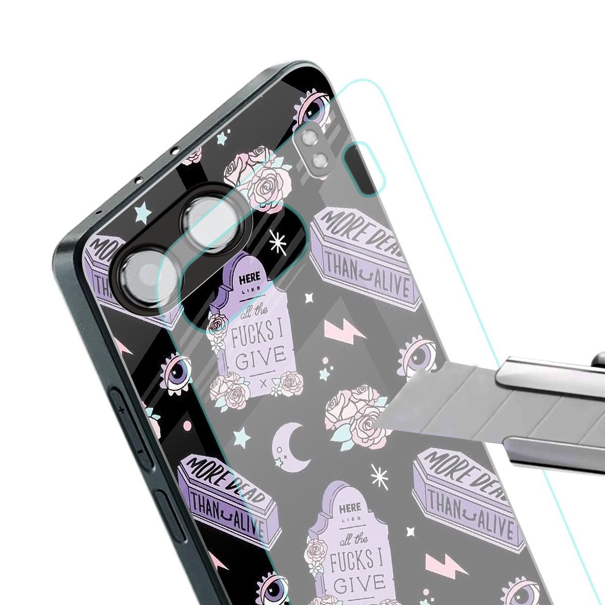 ghostly presence back phone cover | glass case for oneplus nord 4