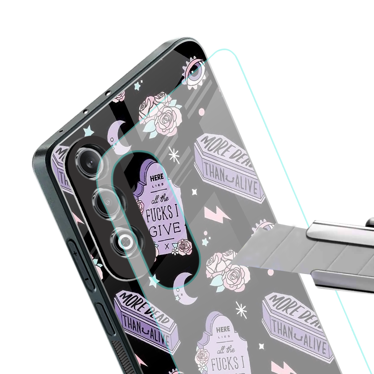 ghostly presence back phone cover | glass case for oneplus nord ce 4