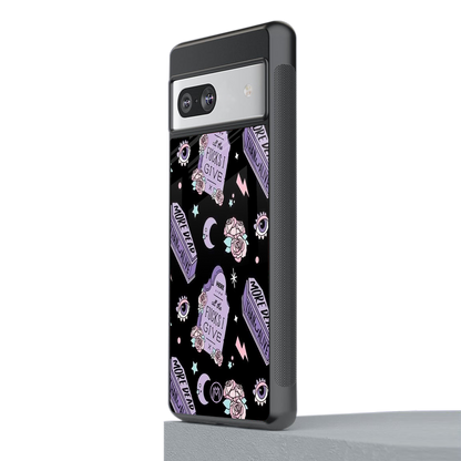 ghostly presence back phone cover | glass case for Google Pixel 7A