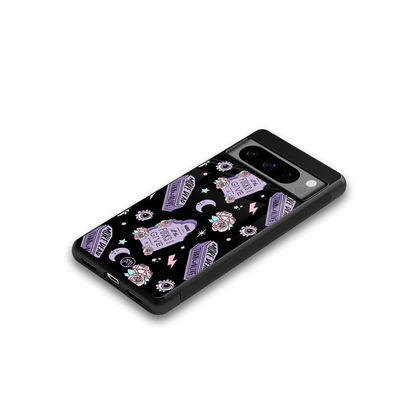 ghostly presence back phone cover | glass case for google pixel 8 pro