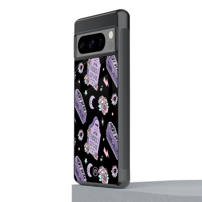 ghostly presence back phone cover | glass case for google pixel 8 pro