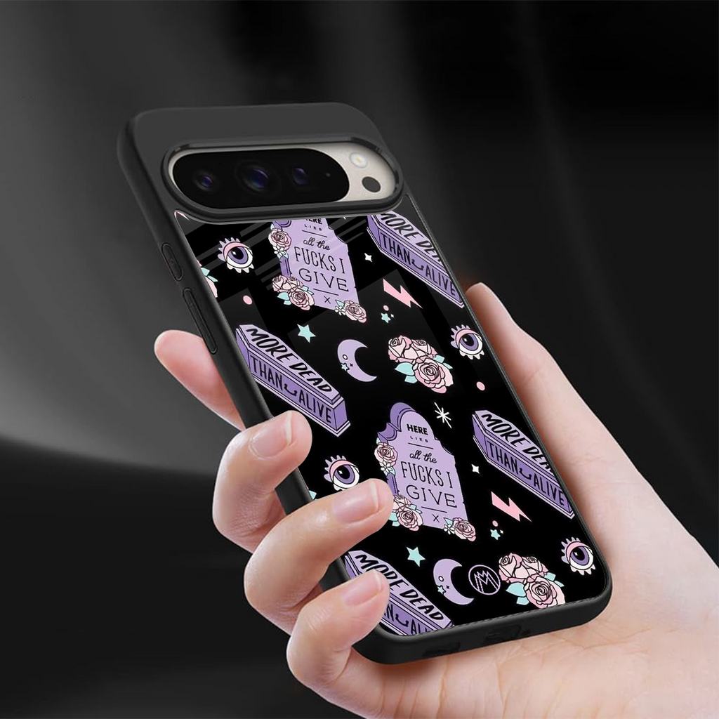 ghostly presence back phone cover | glass case for google pixel 9 pro