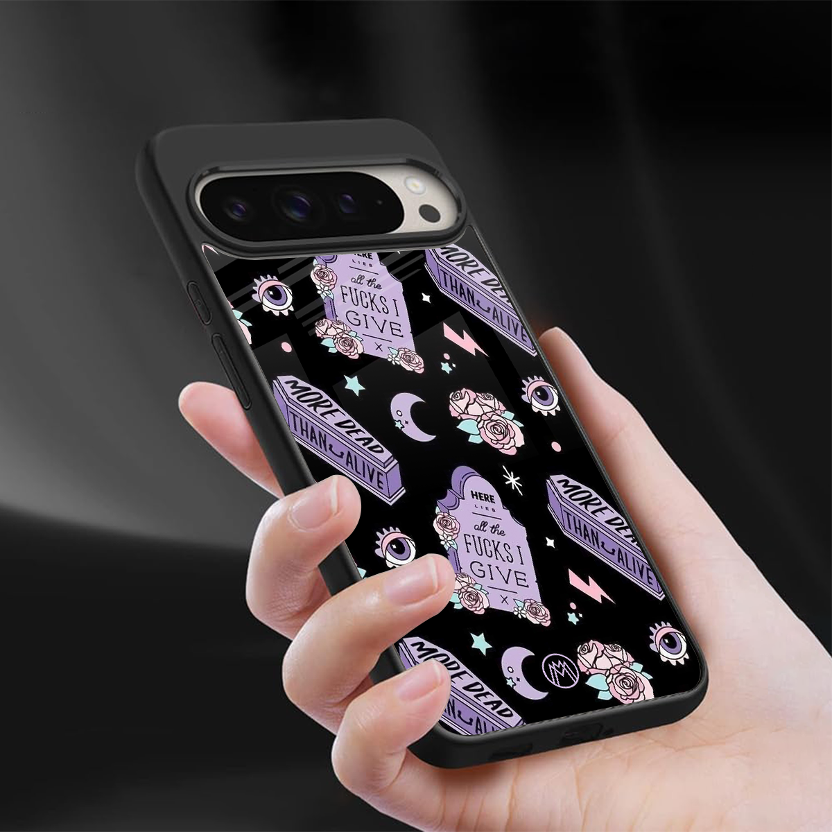 ghostly presence back phone cover | glass case for google pixel 9 pro xl