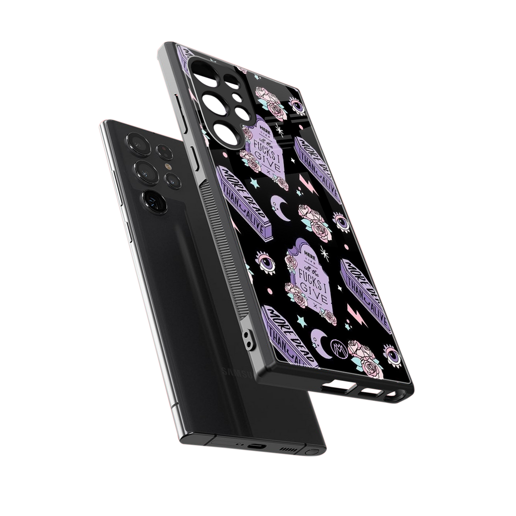 ghostly presence back phone cover | glass case for samsung galaxy s23 ultra