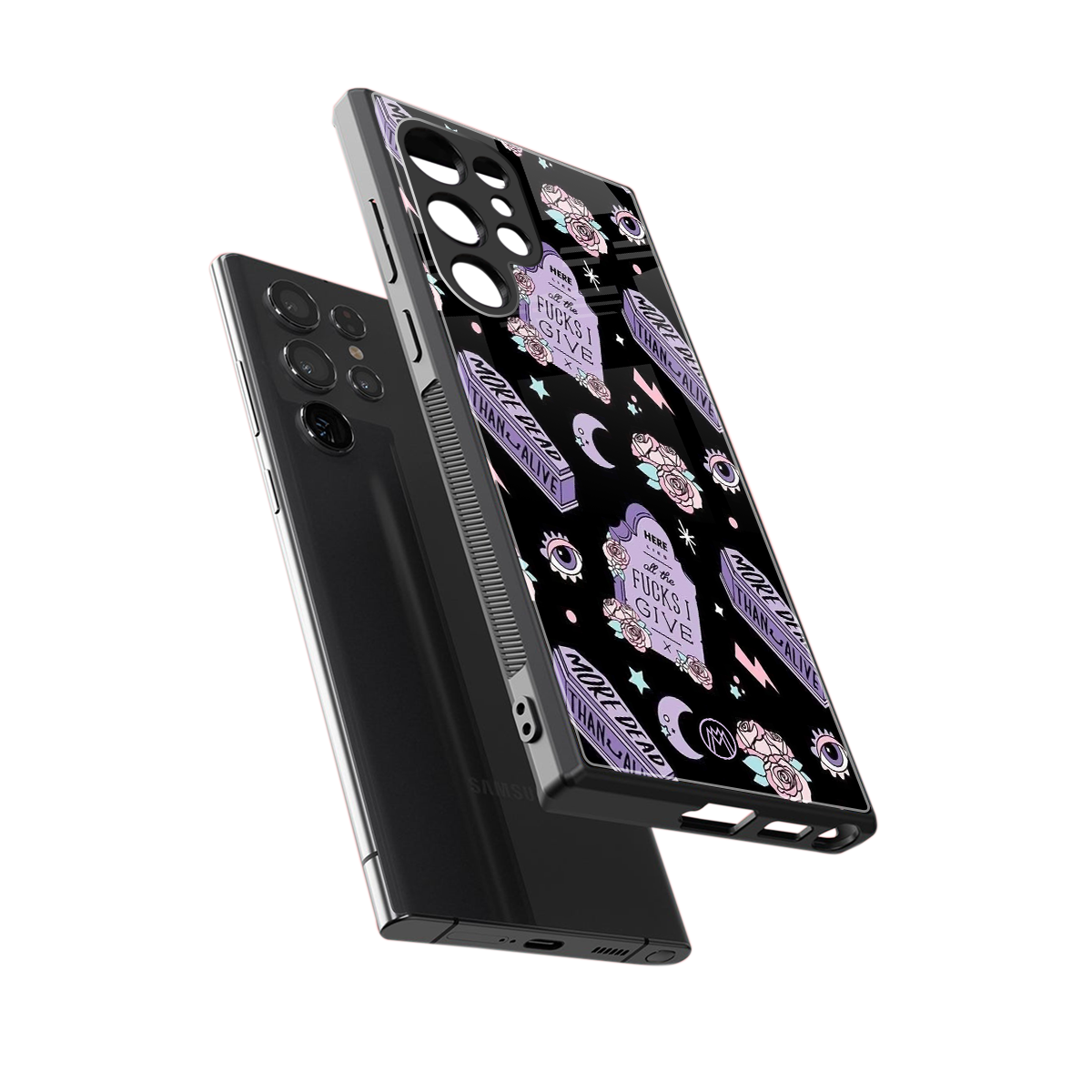 ghostly presence back phone cover | glass case for samsung galaxy s23 ultra