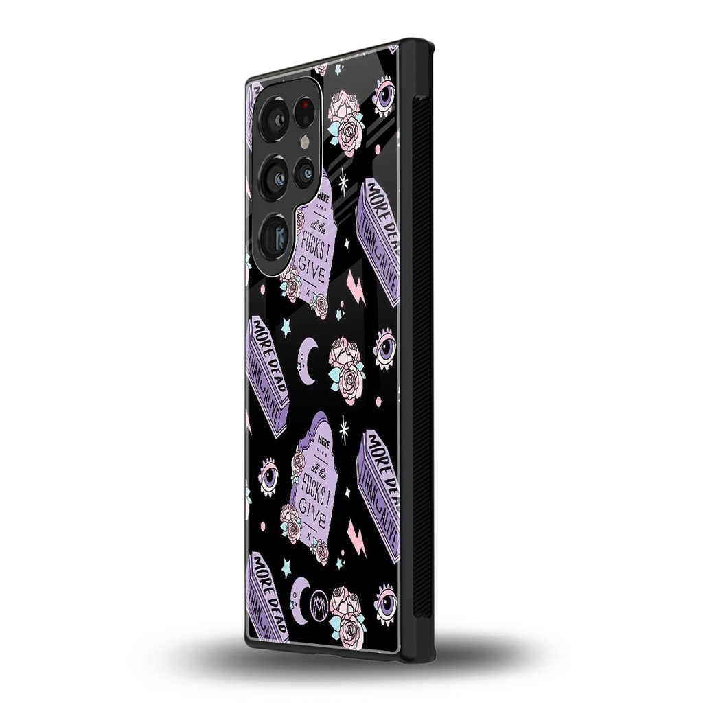 ghostly presence back phone cover | glass case for samsung galaxy s23 ultra