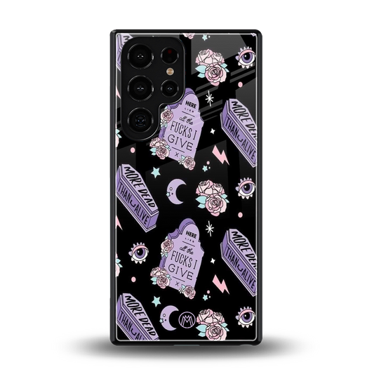 ghostly presence back phone cover | glass case for samsung galaxy s25 ultra