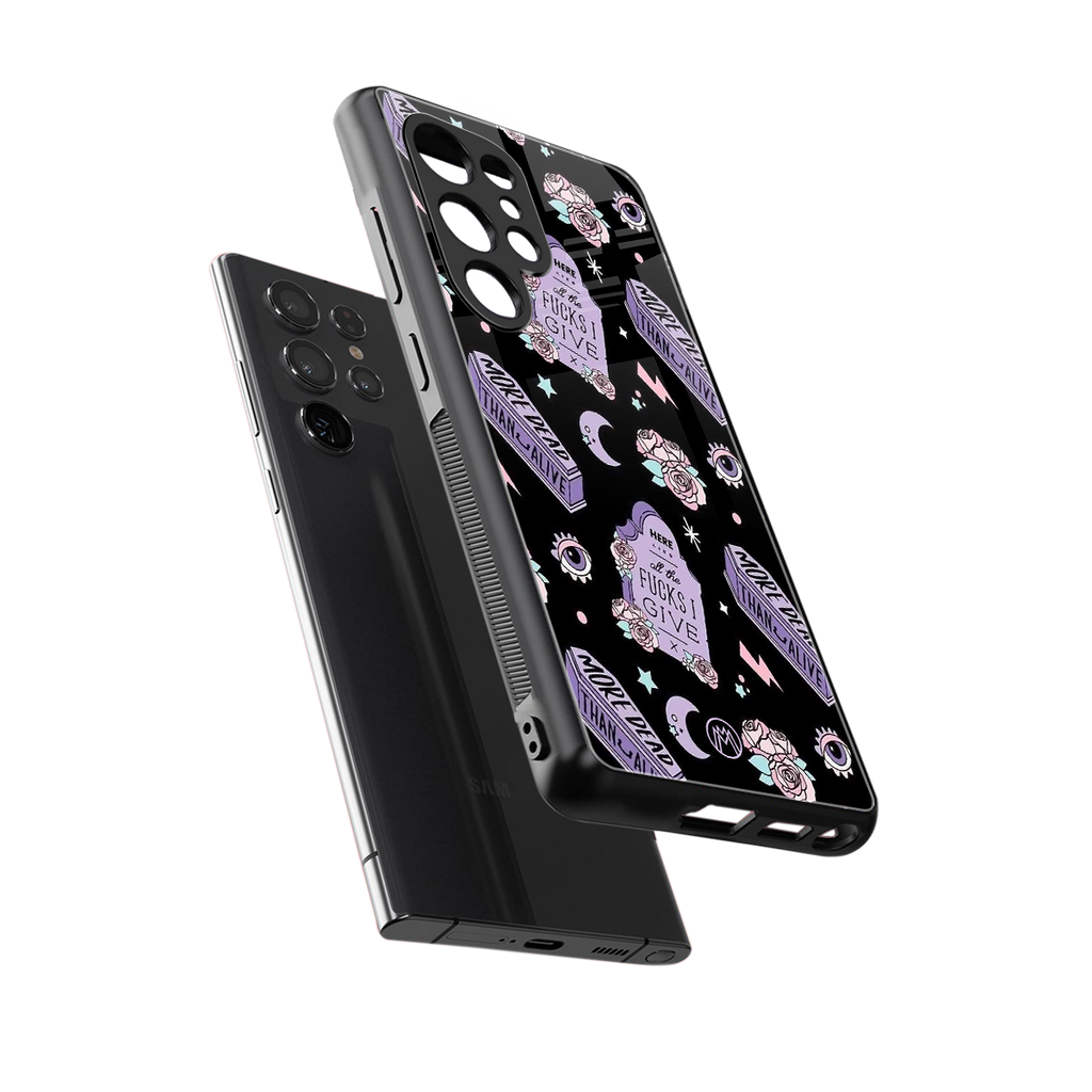 ghostly presence back phone cover | glass case for samsung galaxy s25 ultra