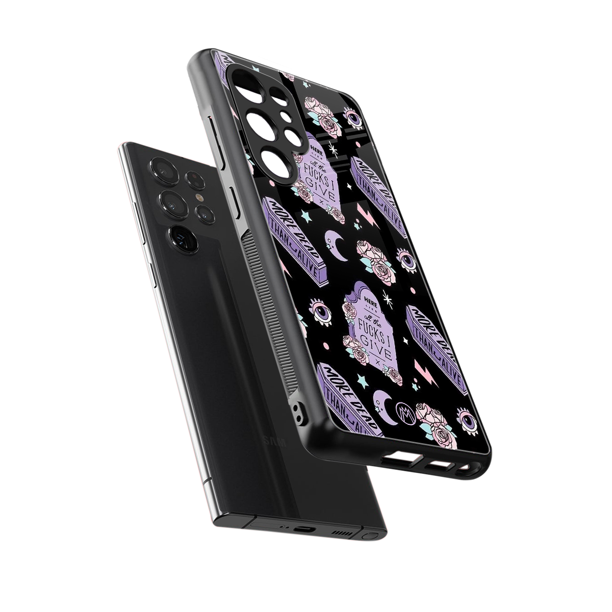 ghostly presence back phone cover | glass case for samsung galaxy s25 ultra