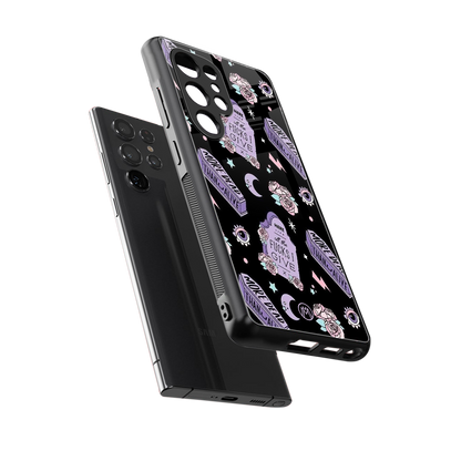 ghostly presence back phone cover | glass case for samsung galaxy s25 ultra