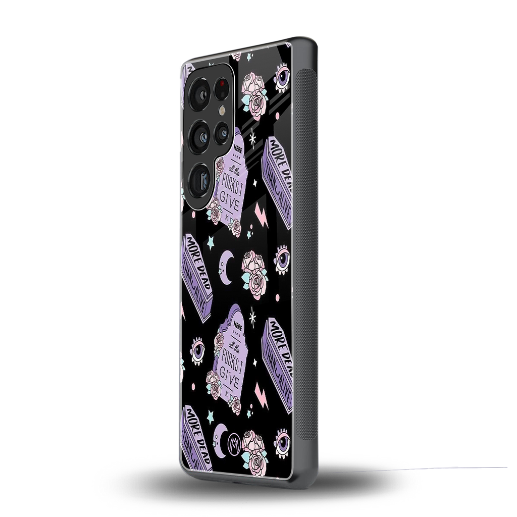 ghostly presence back phone cover | glass case for samsung galaxy s25 ultra