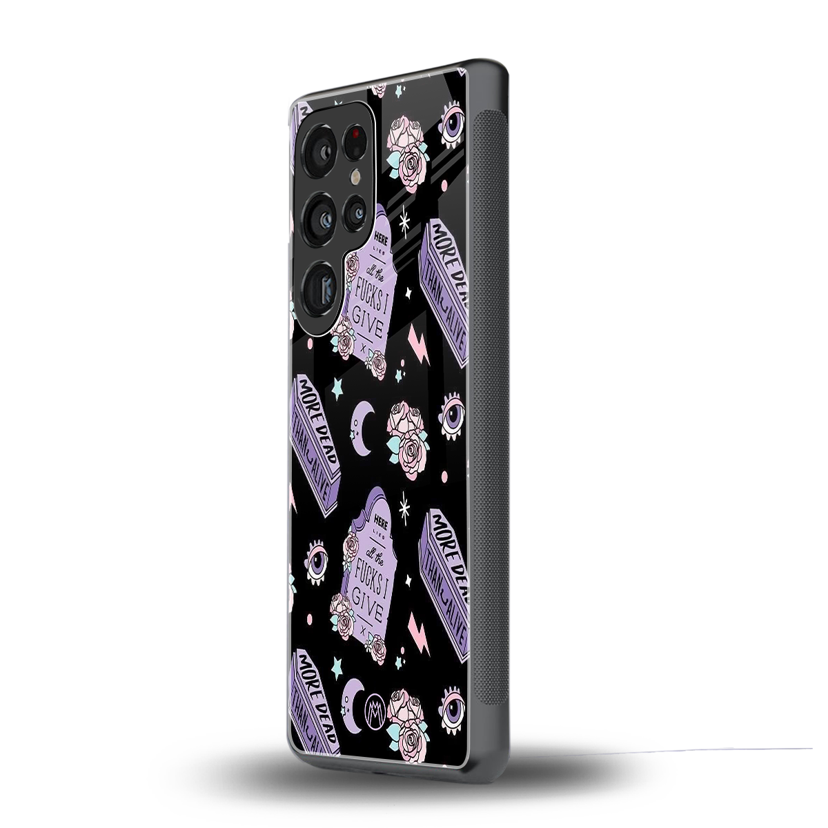 ghostly presence back phone cover | glass case for samsung galaxy s25 ultra
