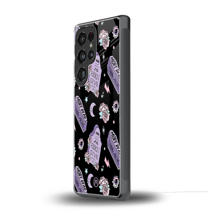 ghostly presence back phone cover | glass case for samsung galaxy s25 ultra