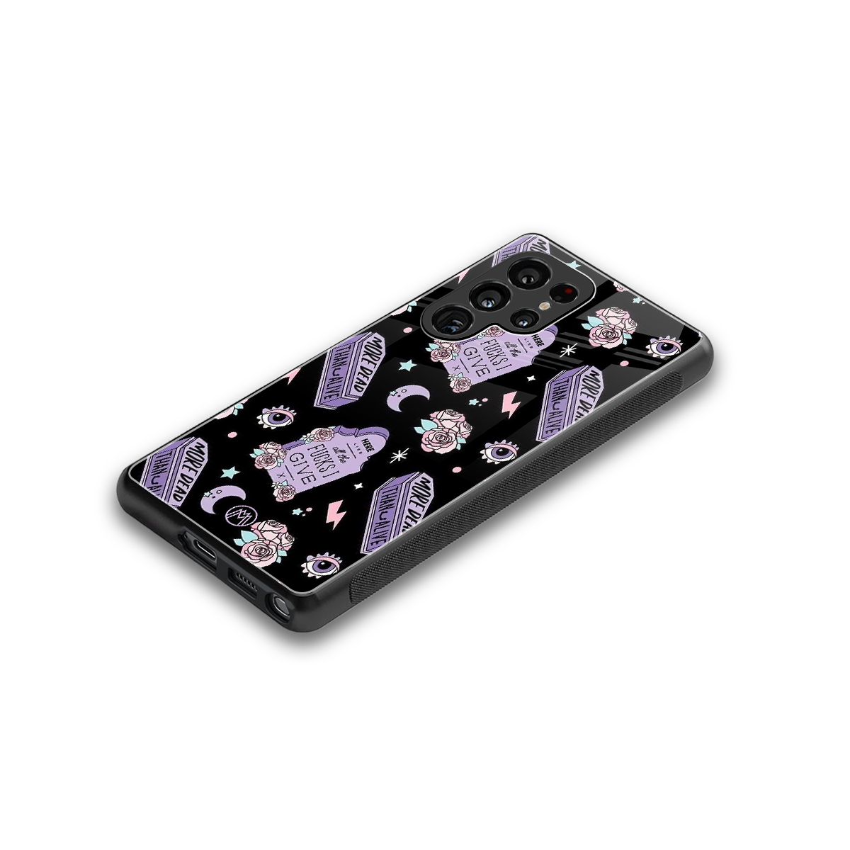ghostly presence back phone cover | glass case for samsung galaxy s25 ultra