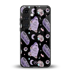 ghostly presence back phone cover | glass case for samsung galaxy s25 plus