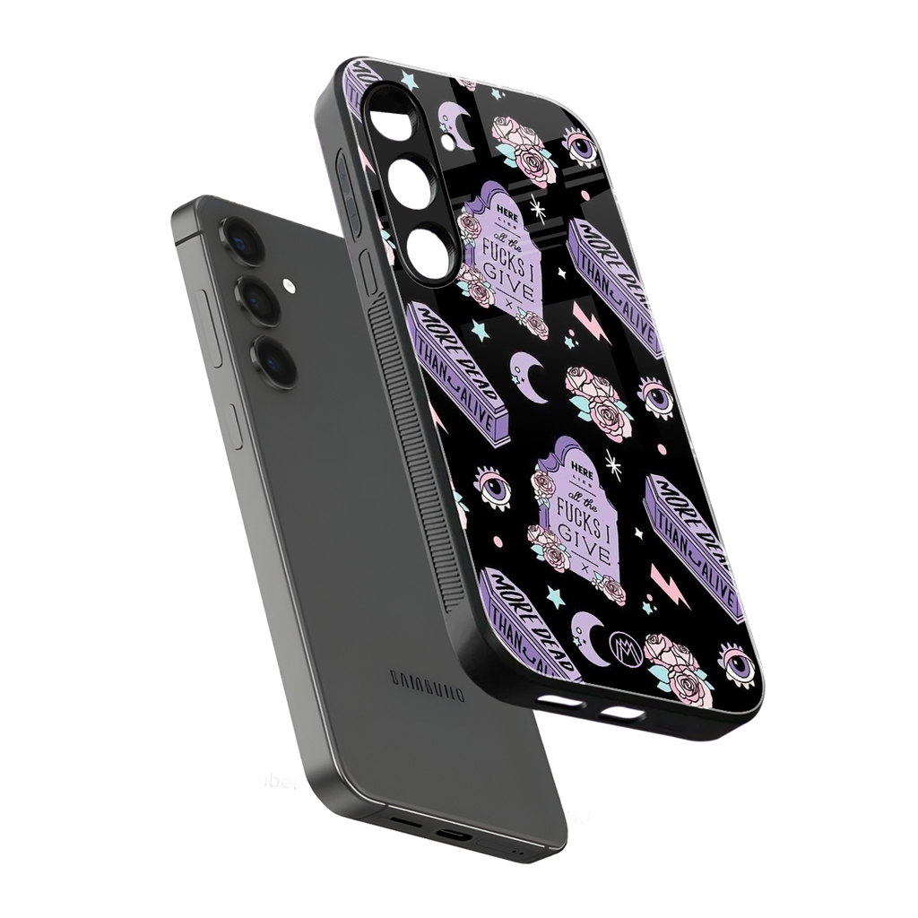 ghostly presence back phone cover | glass case for samsung galaxy s24 plus