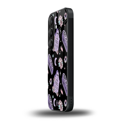 ghostly presence back phone cover | glass case for samsung galaxy s24 fe