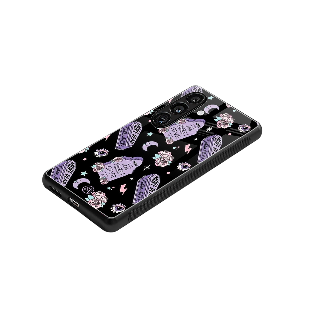 ghostly presence back phone cover | glass case for samsung galaxy s24 fe