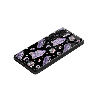ghostly presence back phone cover | glass case for samsung galaxy s24 fe