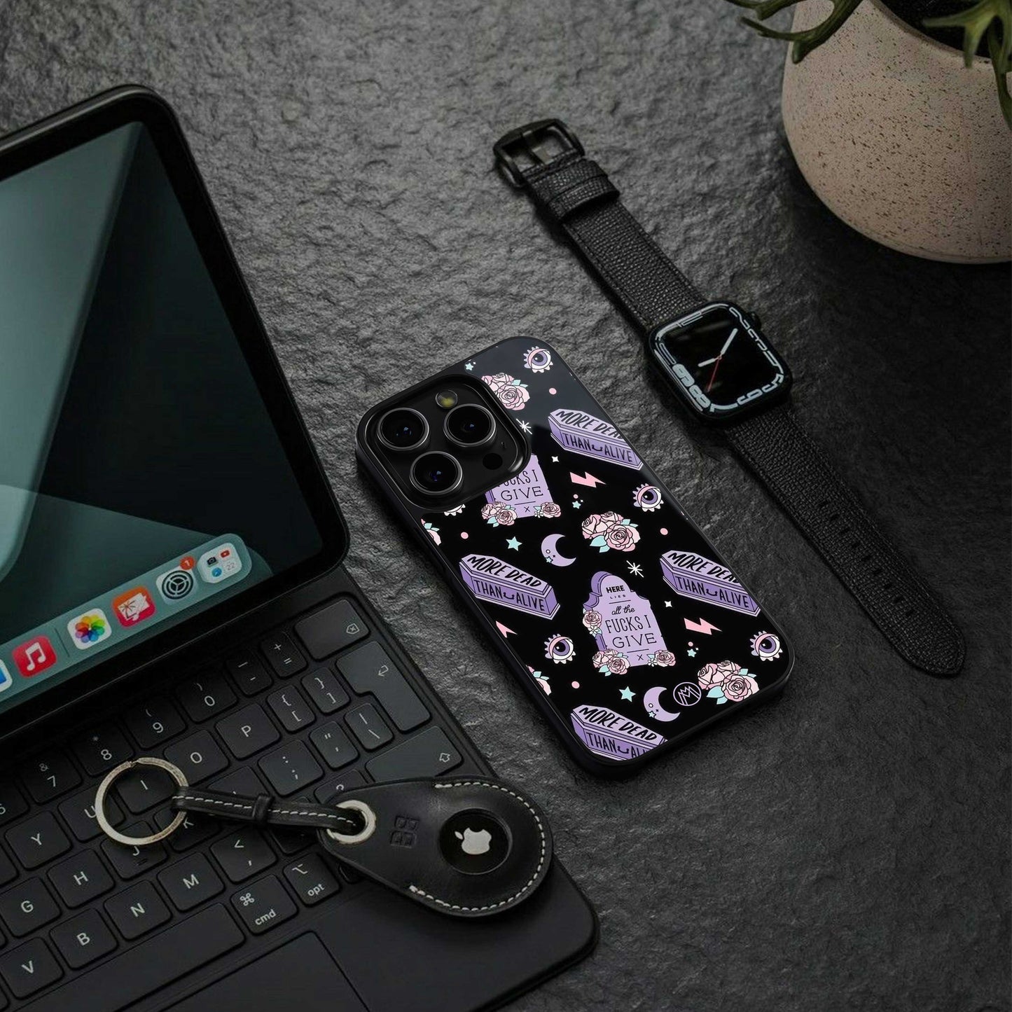 ghostly presence back phone cover | glass case for iphone 13 pro max