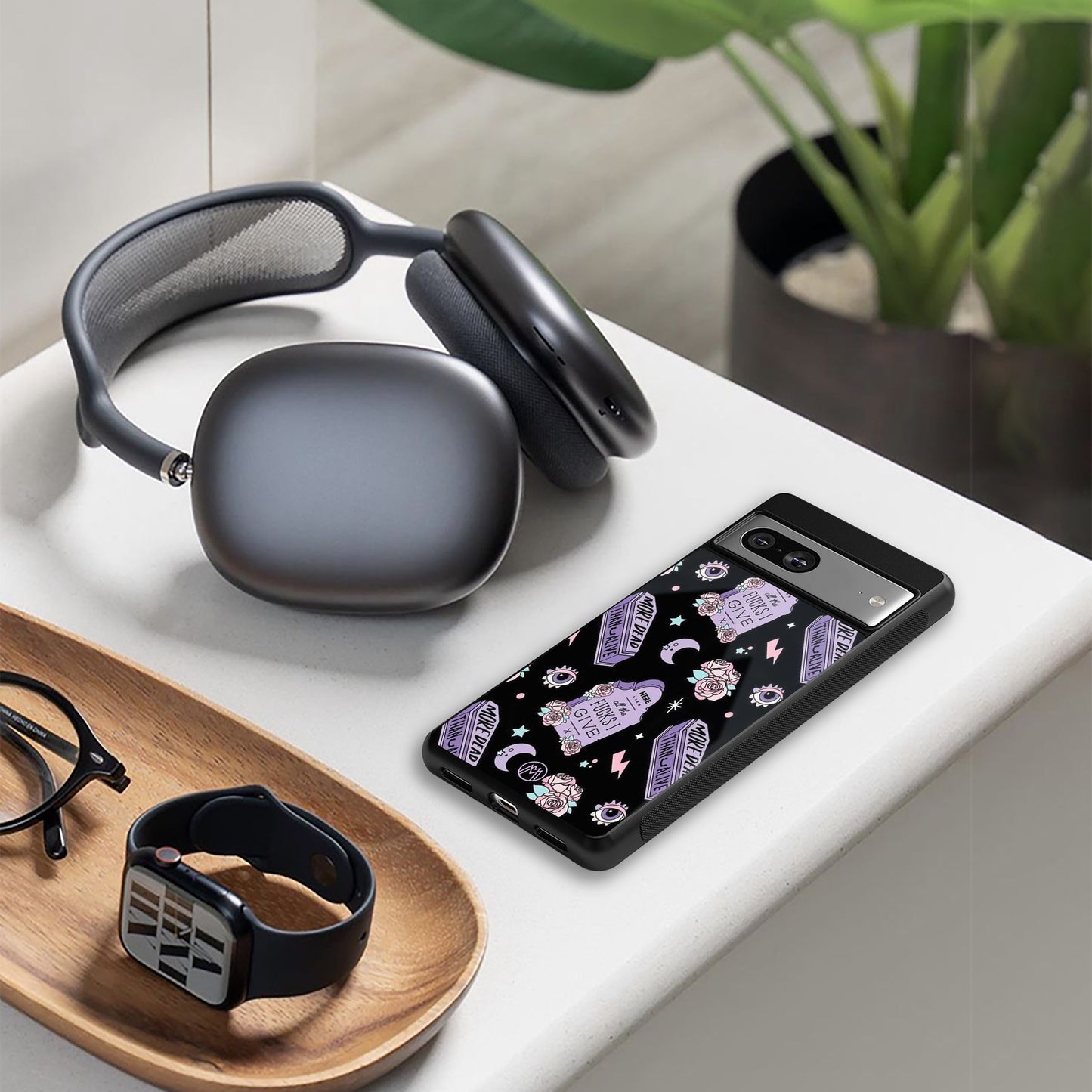 ghostly presence back phone cover | glass case for iphone 16