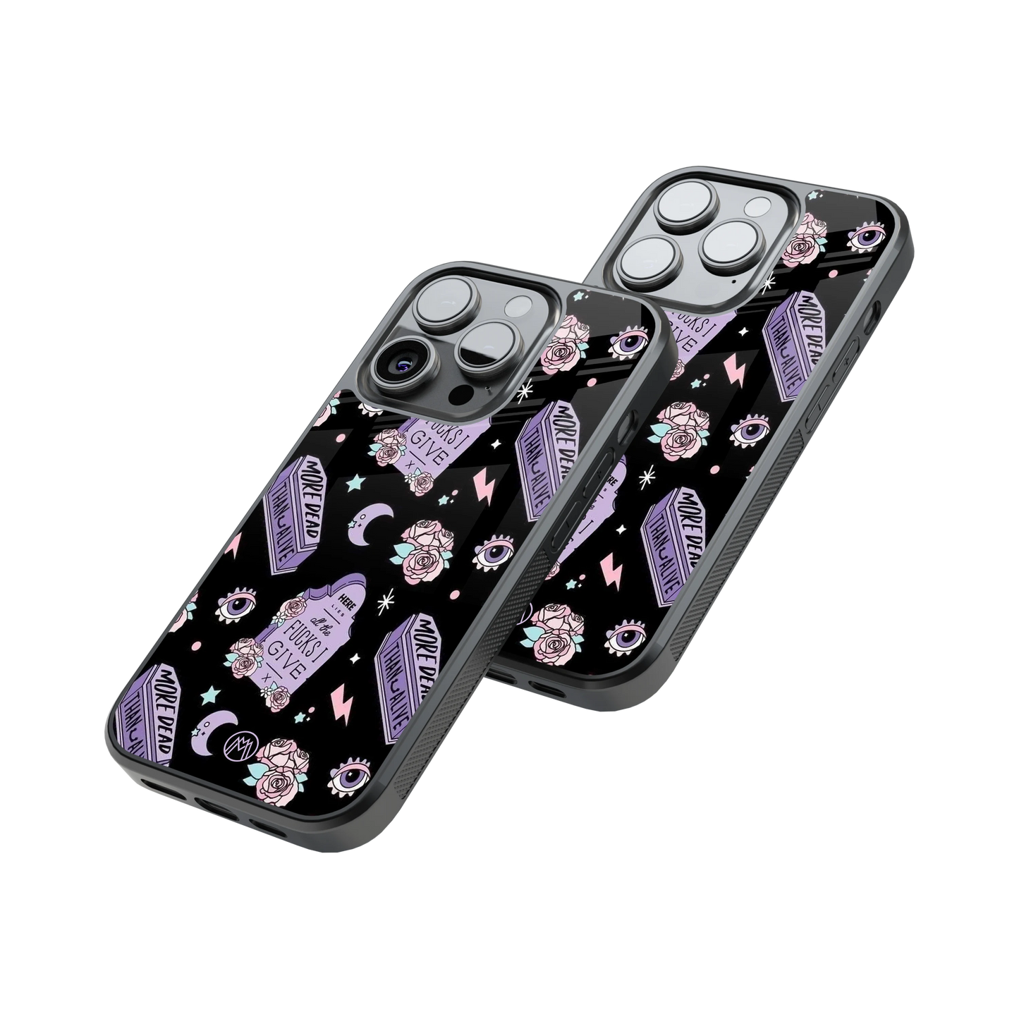 Protective Glass Back Phone Case Compatible with iPhone, Samsung, OnePlus, Pixel & More