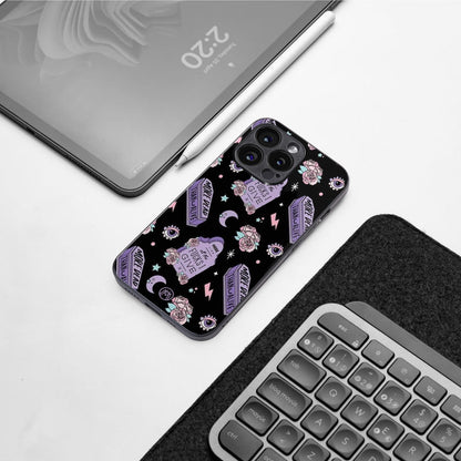 ghostly presence back phone cover | glass case for iphone 15 pro