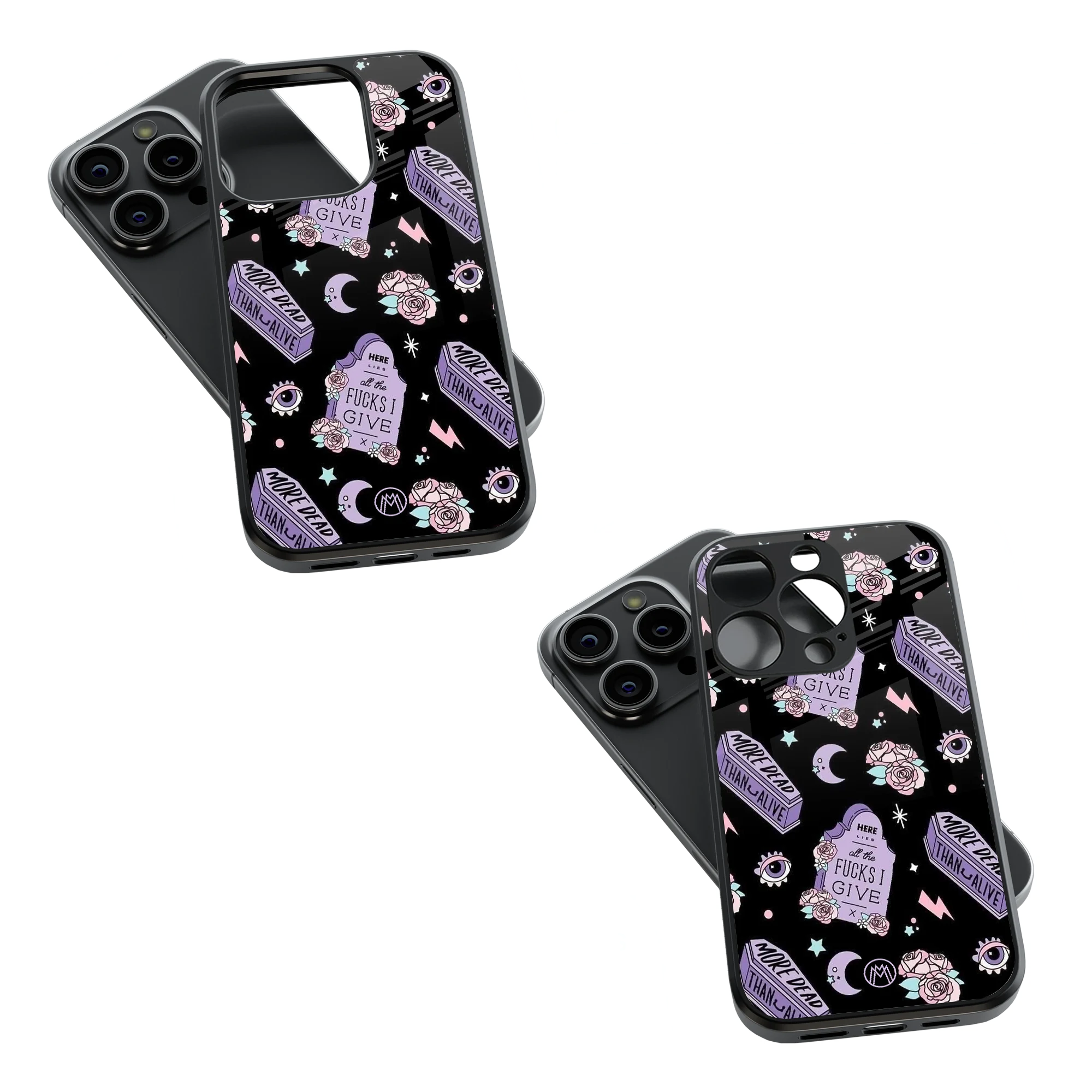 Trendy Glass Back Mobile Case for iPhone, Samsung, Redmi, OnePlus, Google Pixel, Motorola