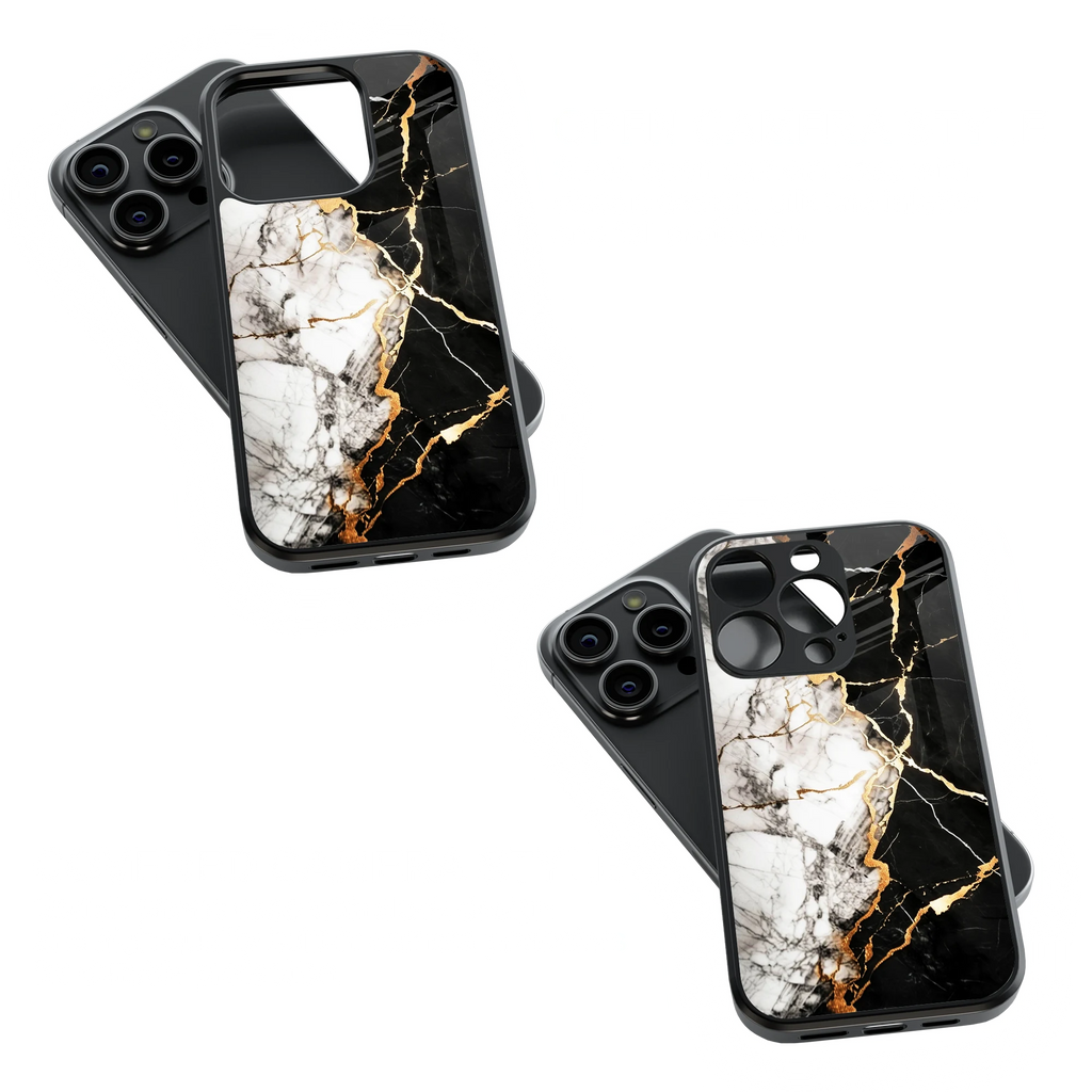 Trendy Glass Back Mobile Case for iPhone, Samsung, Redmi, OnePlus, Google Pixel, Motorola