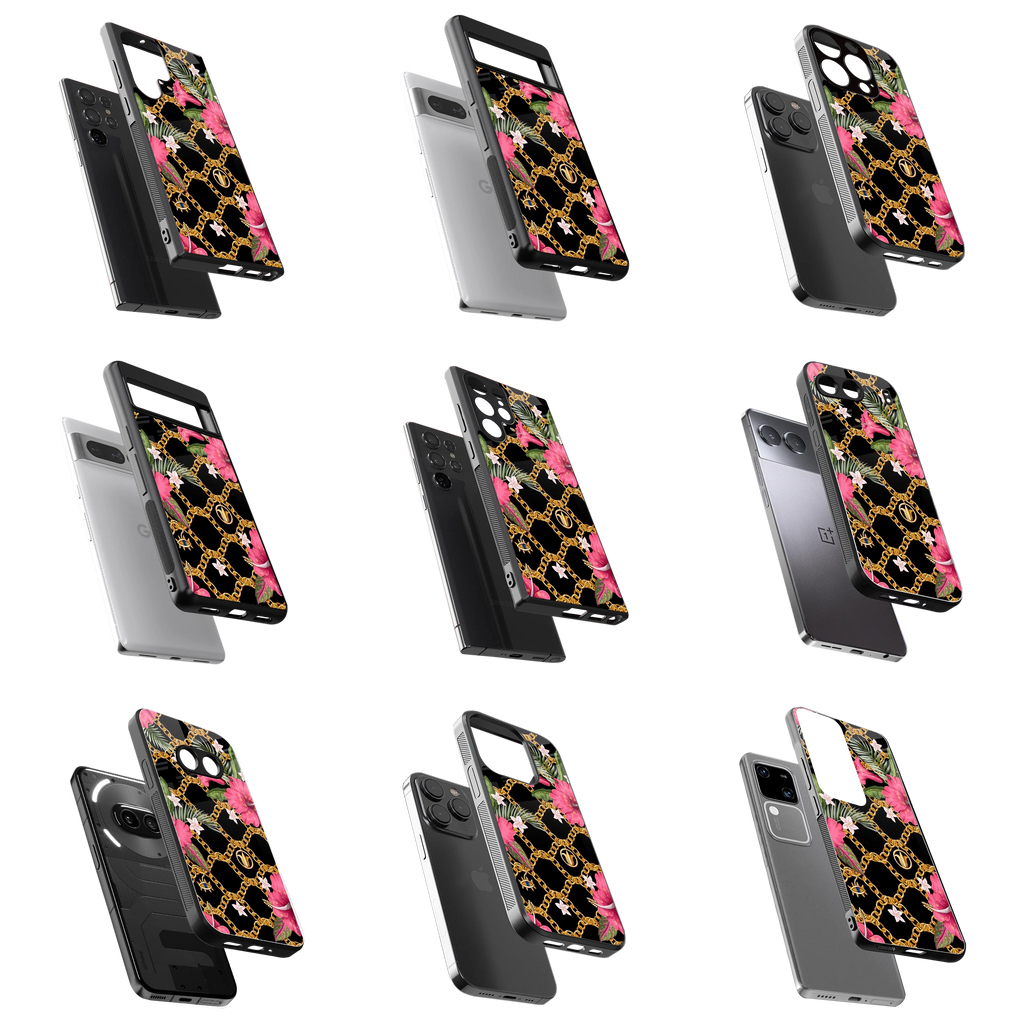 Durable Glass Back Mobile Case for iPhone, Samsung, OnePlus, Google Pixel, Redmi, Vivo, Oppo