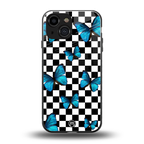 gimme butterflies back phone cover | glass case for iphone 13 mini