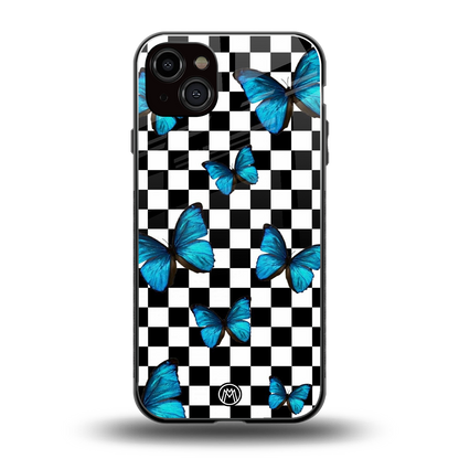 gimme butterflies back phone cover | glass case for iphone 14 plus