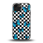 gimme butterflies back phone cover | glass case for iphone 15