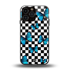 gimme butterflies back phone cover | glass case for iphone 16 pro max