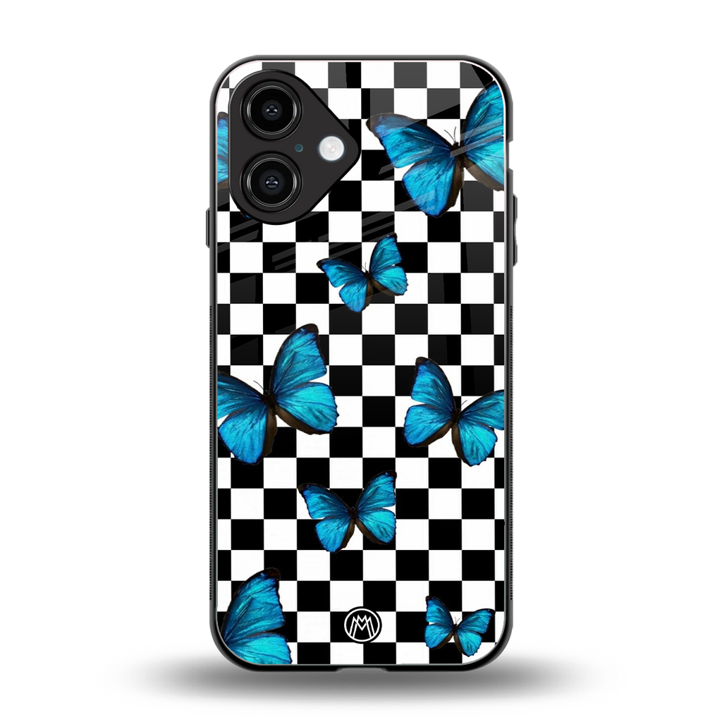 gimme butterflies back phone cover | glass case for iphone 16
