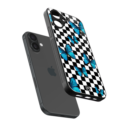 gimme butterflies back phone cover | glass case for iphone 16