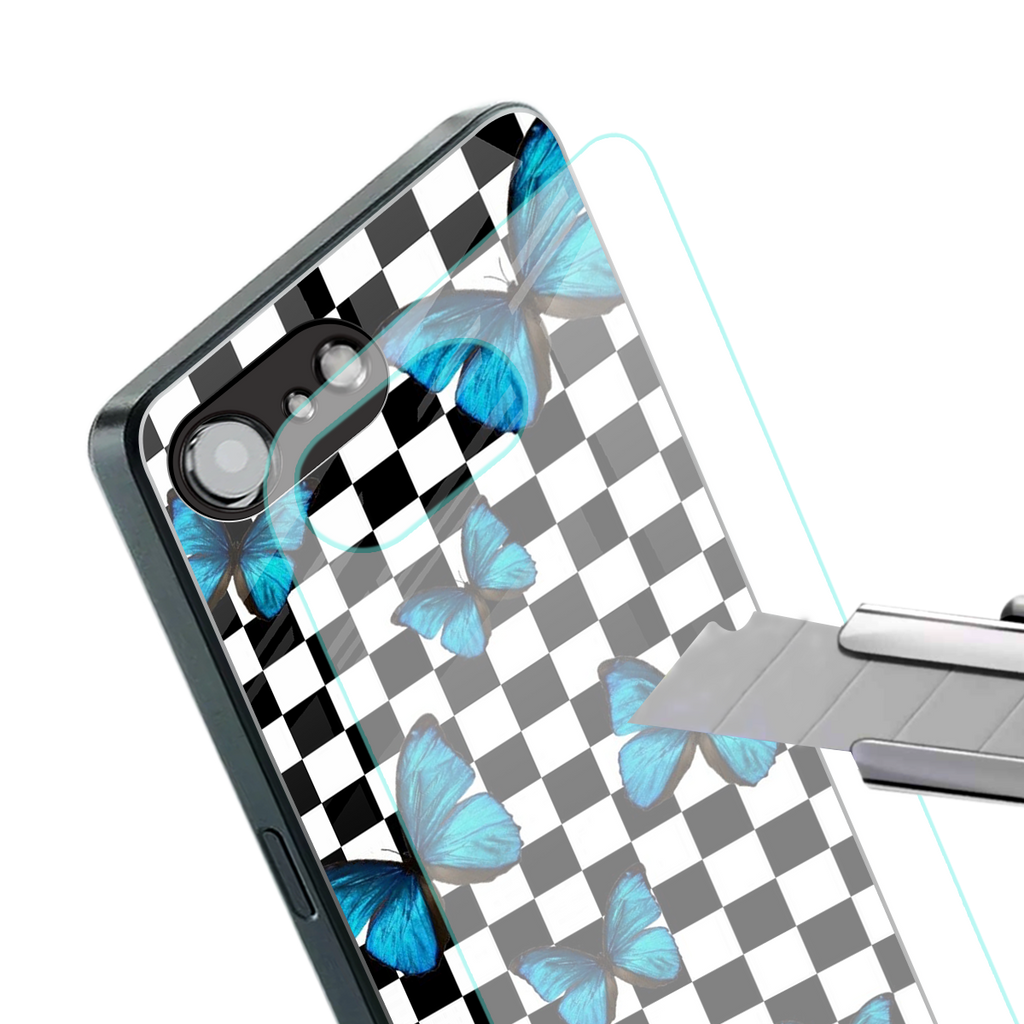 gimme butterflies back phone cover | glass case for iphone 16e