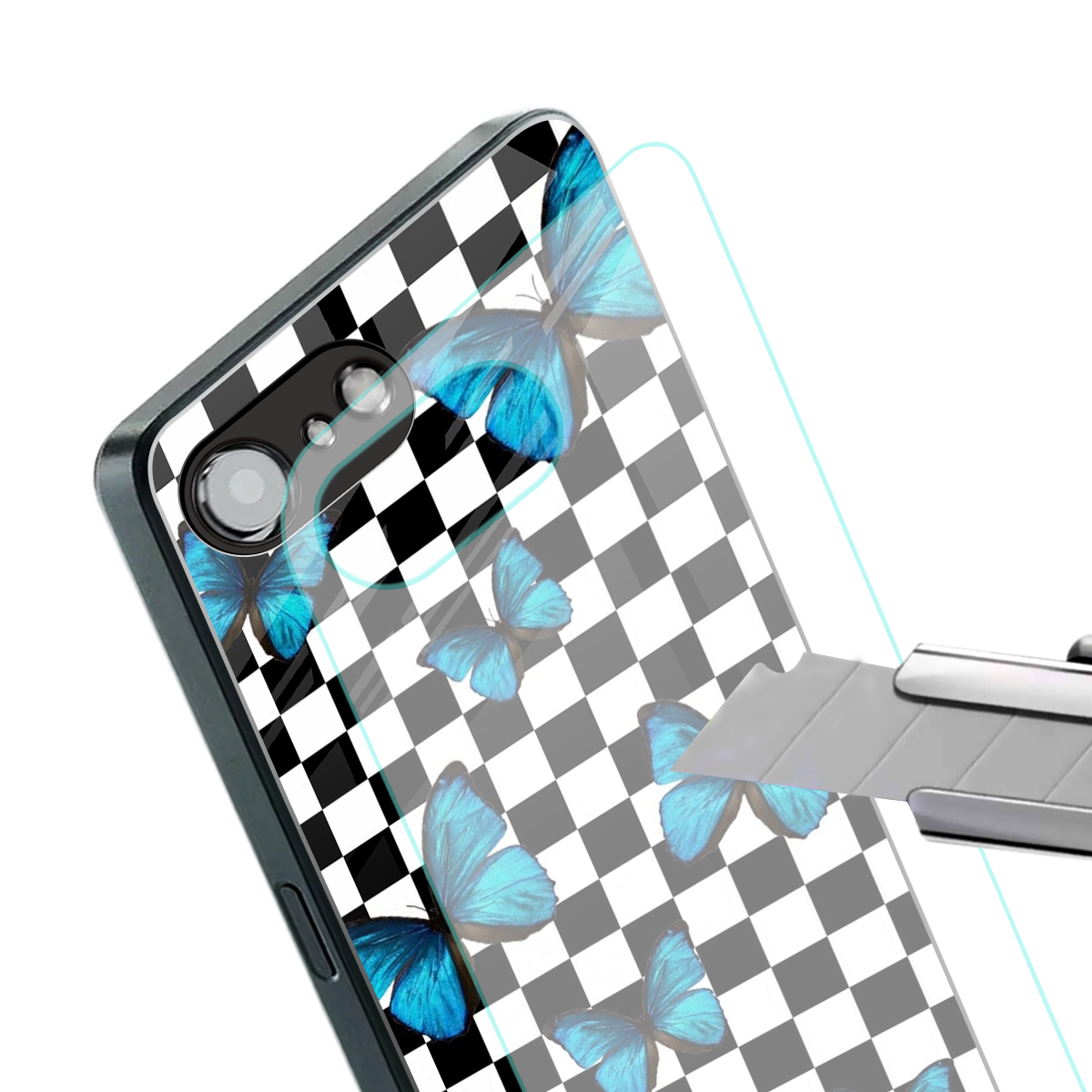 gimme butterflies back phone cover | glass case for iphone 16e