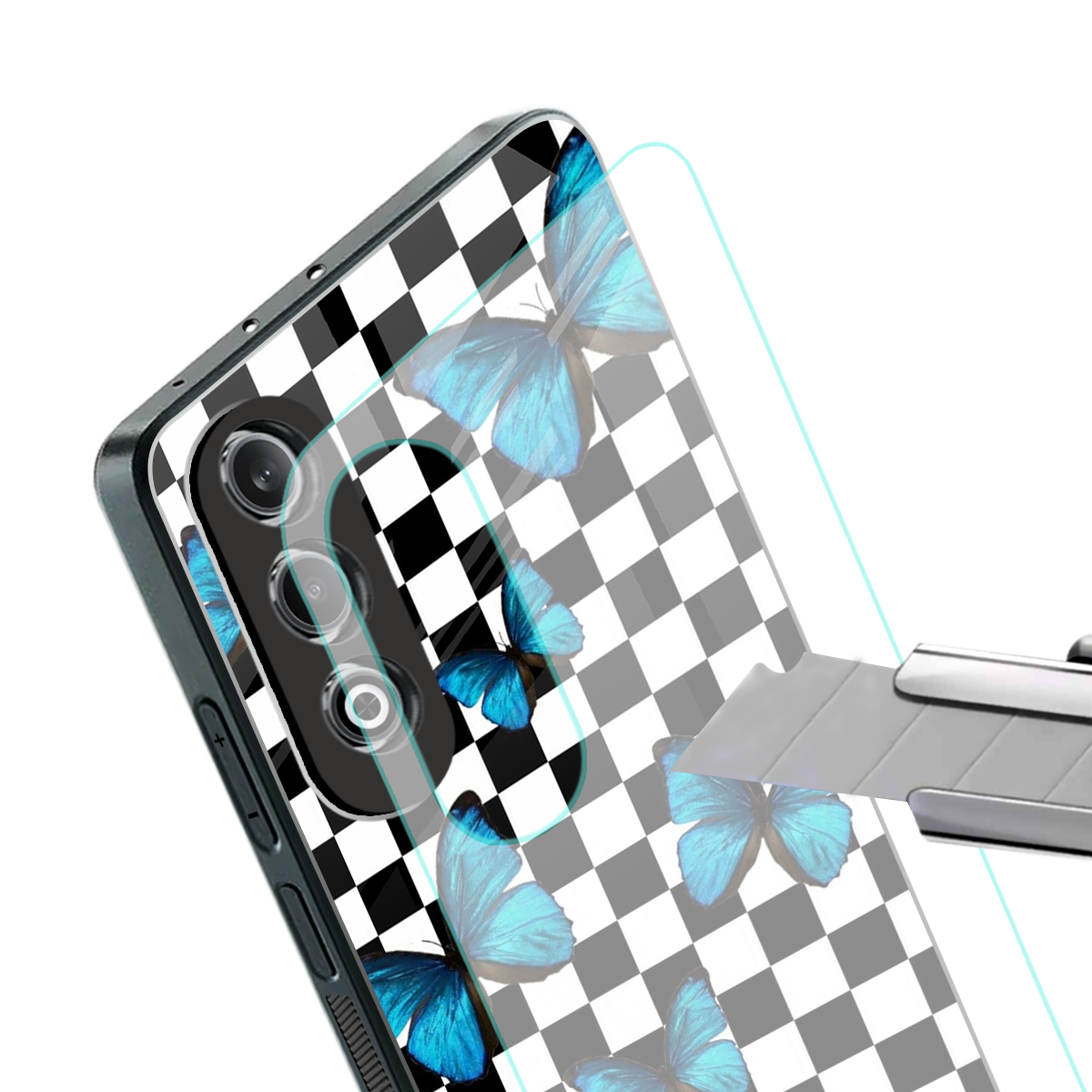 gimme butterflies back phone cover | glass case for oneplus nord ce 4