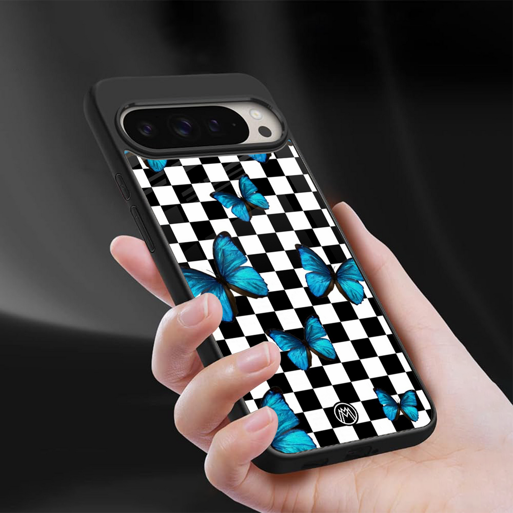 gimme butterflies back phone cover | glass case for google pixel 9 pro