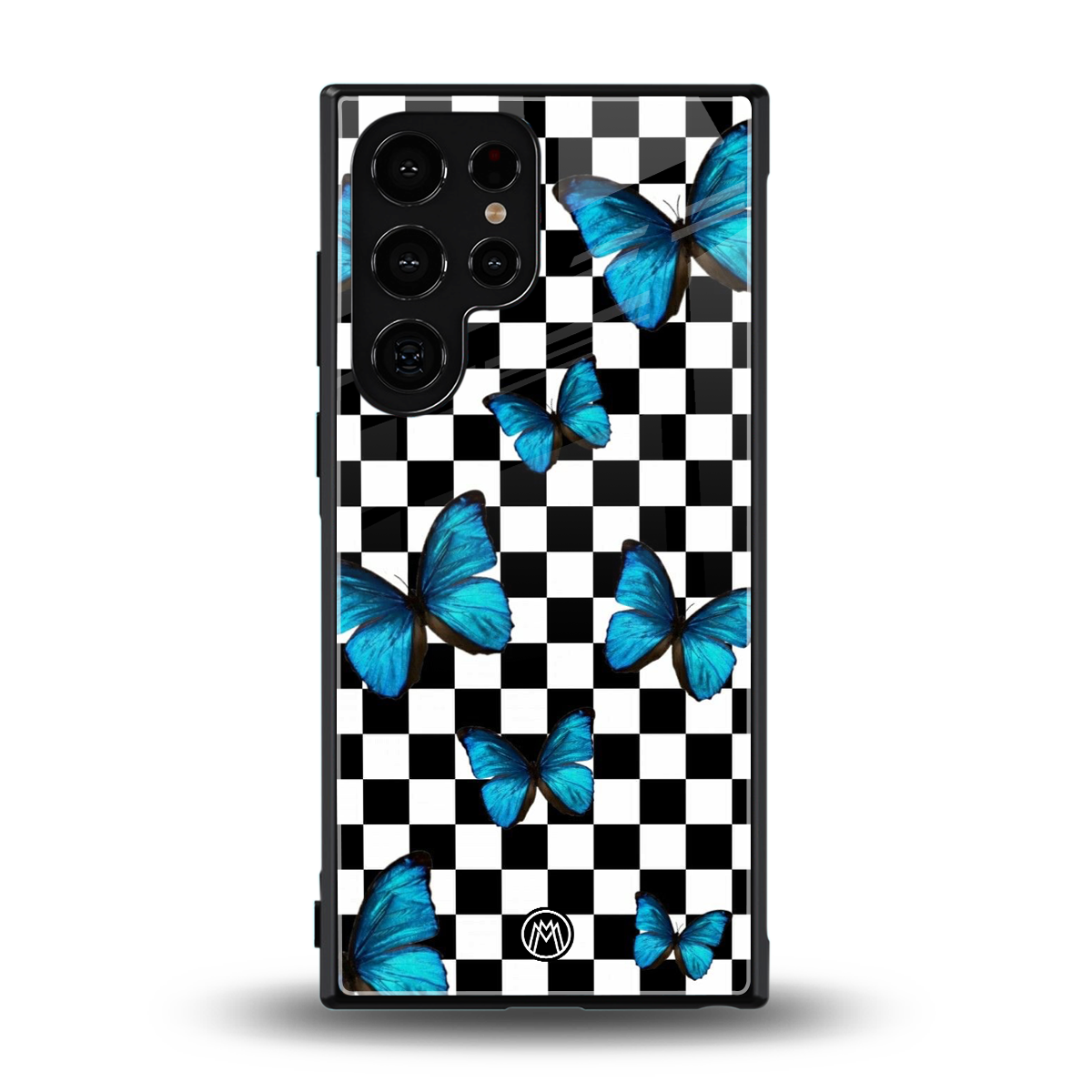 gimme butterflies back phone cover | glass case for samsung galaxy s23 ultra